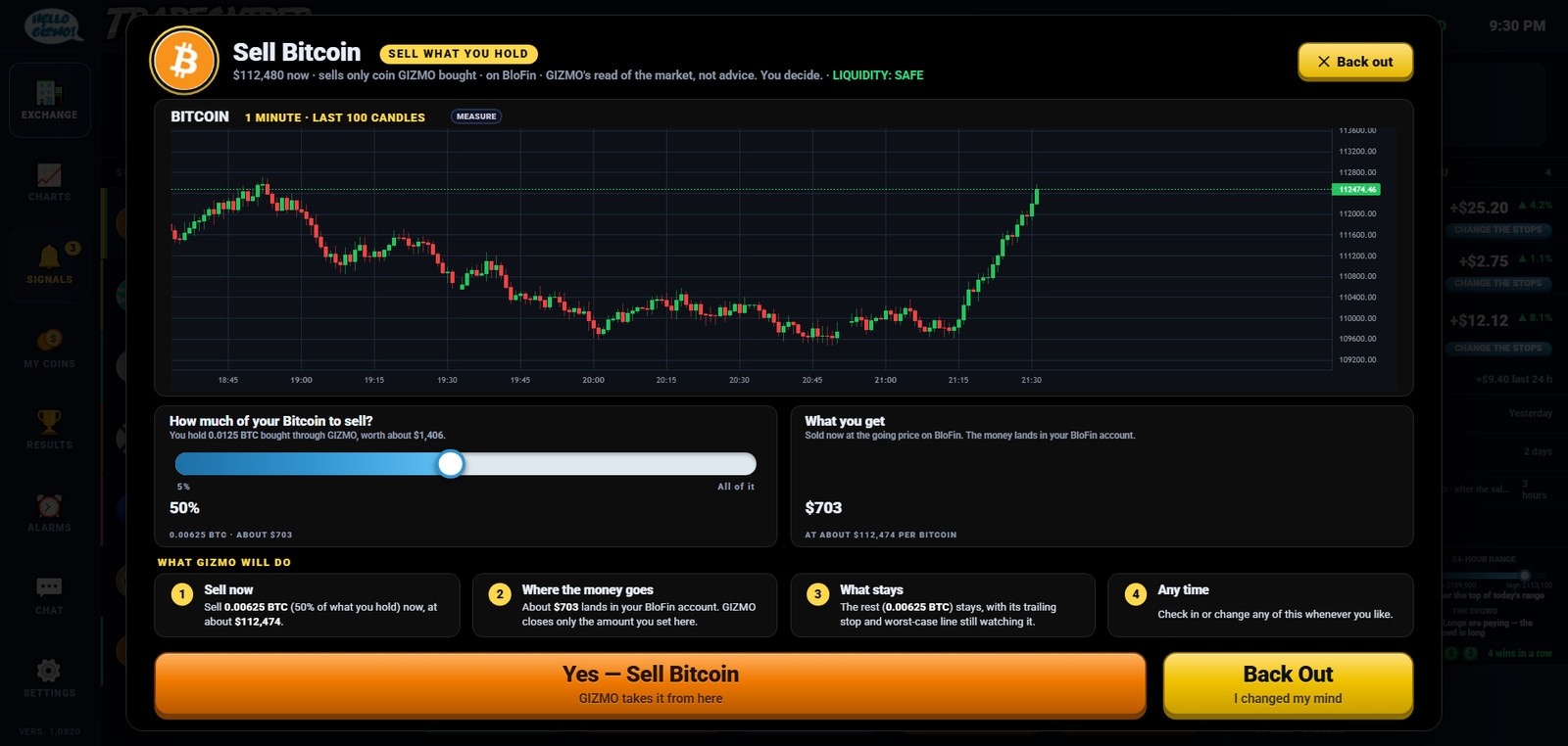 The Sell box