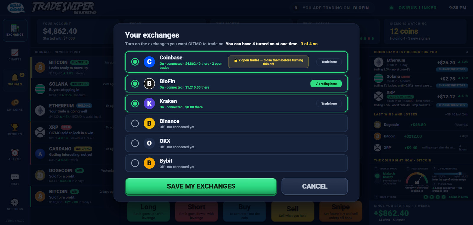 Your exchanges